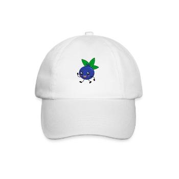 Heidelbeere Blaubeere - Baseballkappe - Weiß/Weiß - Vorne