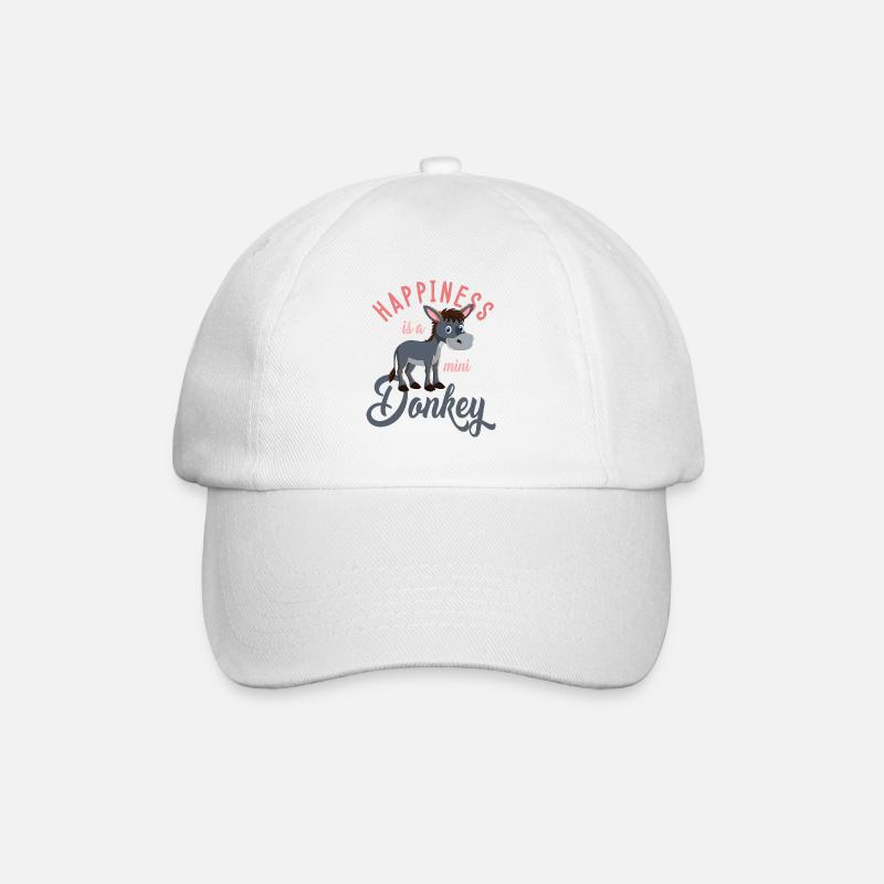 Esel, Esel böser Esel, schlauer Esel - Baseballkappe - Weiß/Weiß