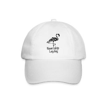 Haltérophilie Bodybuilding Never Skip Leg Day Meme - Casquette classique - blanc/blanc - Devant