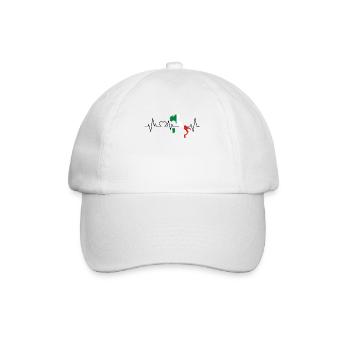 Italien Herzschlag - Baseballkappe - Weiß/Weiß - Vorne