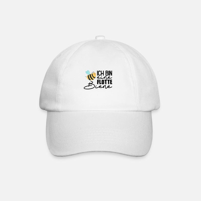 Ich bin eine flotte Biene - Baseballkappe - Weiß/Weiß
