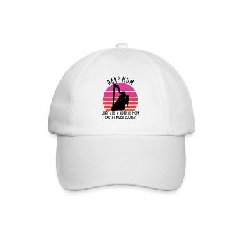 harp mom - Baseballkappe - Weiß/Weiß - Vorne