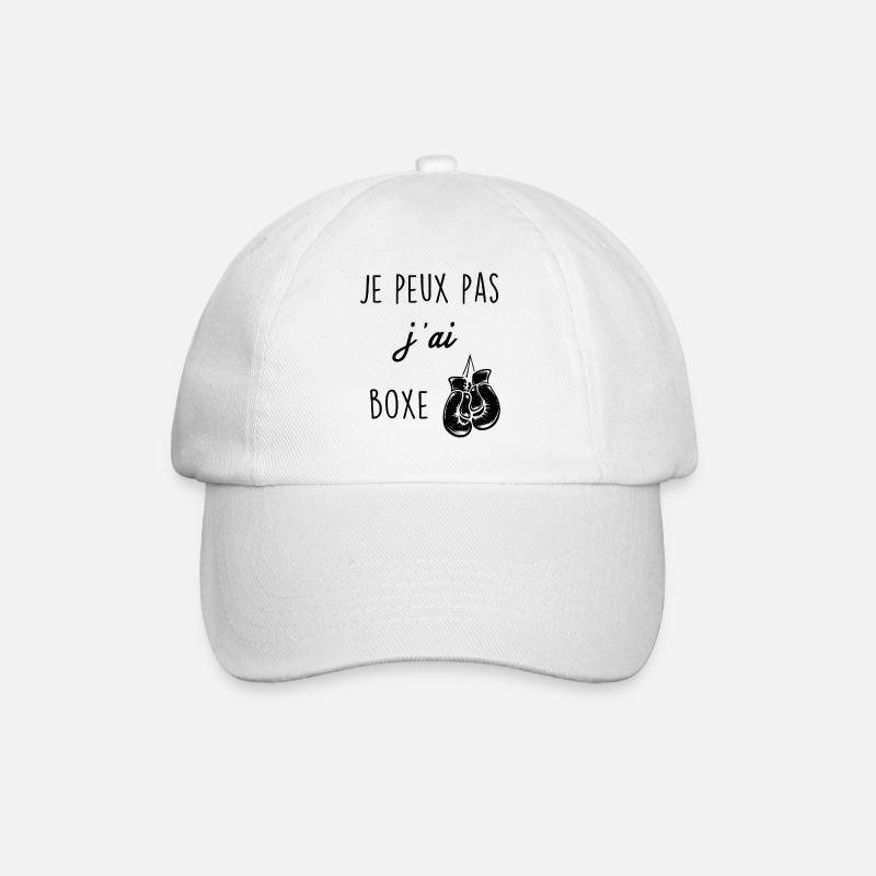 Je peux pas j ai boxe - Casquette classique - blanc/blanc