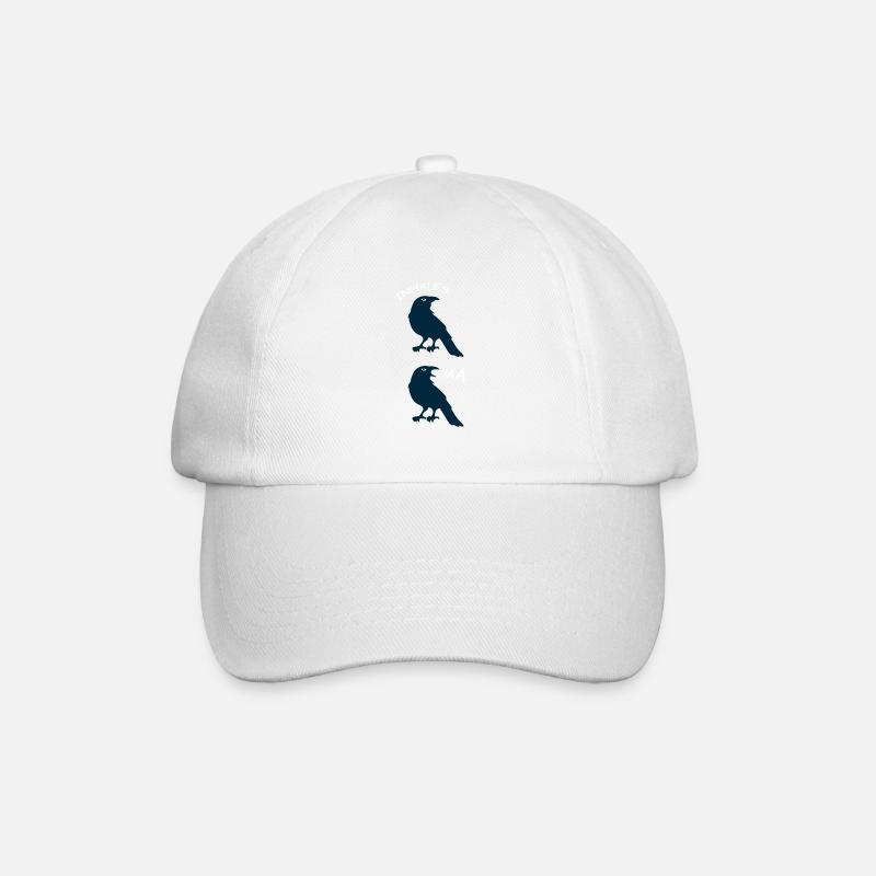 Crow Schrei Geek oder Hipster Geschenk - Baseballkappe - Weiß/Weiß