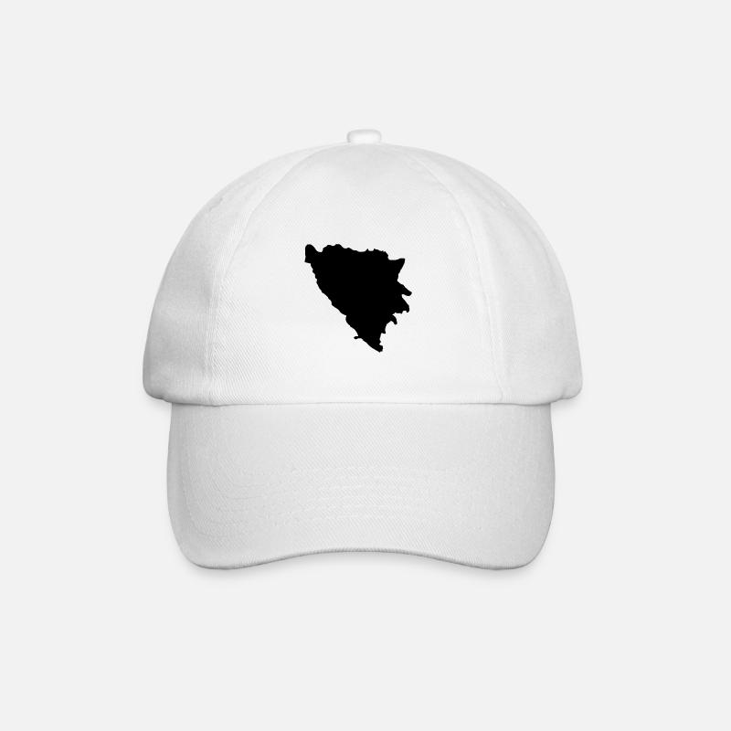 Bosnien Lustiger Bosna Spruch als Geschenk - Baseballkappe - Weiß/Weiß