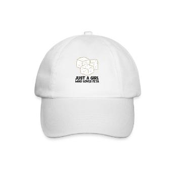 Just a Girl Who Loves Feta Cheese - Baseball Cap - white/white - Front