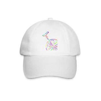 Colorful Stroke Unicycle - Baseball Cap - white/white - Front