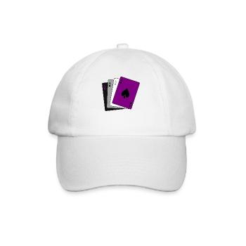 Asexualität LGBTQIA Asexuelle Karten Ich habe ein Ass - Baseballkappe - Weiß/Weiß - Vorne