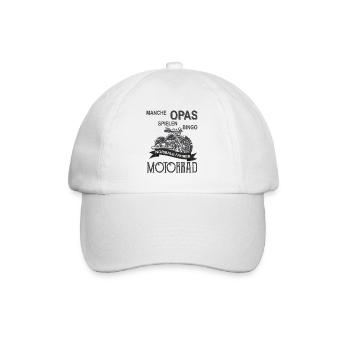 Opa Motorrad - Baseballkappe - Weiß/Weiß - Vorne