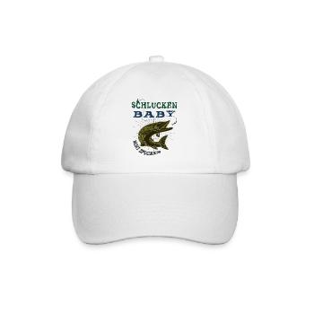Pike fishing - Baseball Cap - white/white - Front