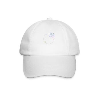 Couronne florale vintage, ornement, romantique, vrille - Casquette classique - blanc/blanc - Devant