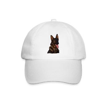 Dog walking shepherd German shepherd gray - Baseball Cap - white/white - Front