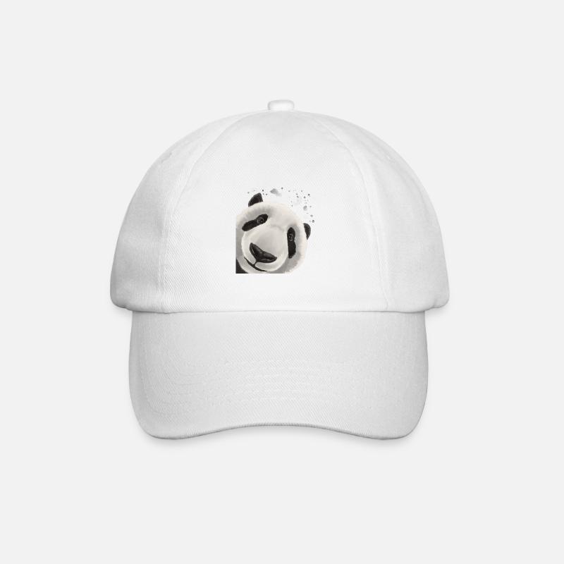 Panda ours curieux - Casquette classique - blanc/blanc