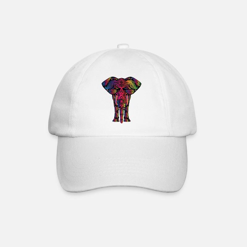 Elefant - Baseballkappe - Weiß/Weiß