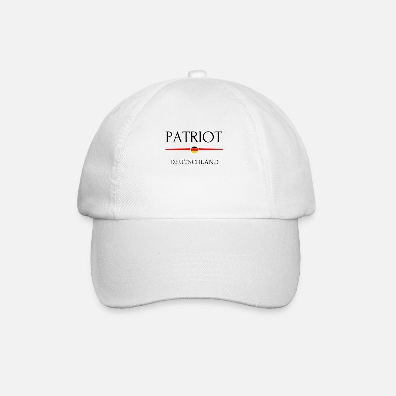 Patriot /Deutschland /Flagge /Heimat /Statement - Baseballkappe - Weiß/Weiß