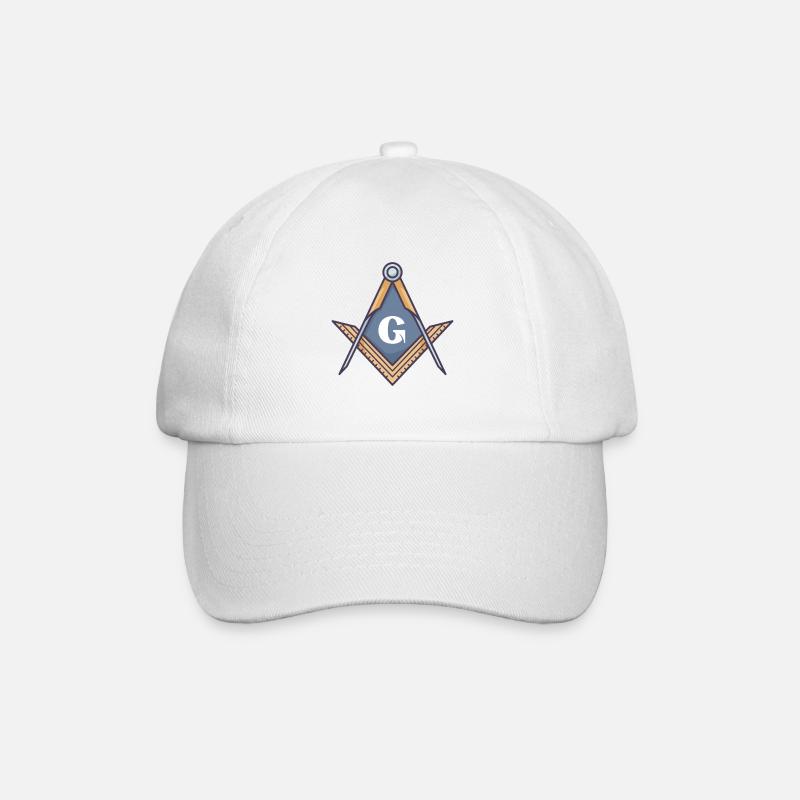 Emblème de la franc-maçonnerie - Casquette classique - blanc/blanc