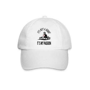 Faire du karting E-karting est ma passion - Casquette classique - blanc/blanc - Devant