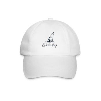 Windsurfing Silhouette Surfer Water Sports - Baseball Cap - white/white - Front