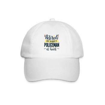 Police Policeman Retired Pensioner - Baseball Cap - white/white - Front