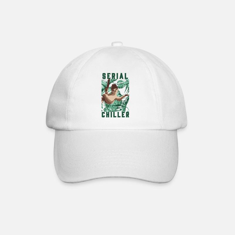 Sloth serial chiller - Baseballkappe - Weiß/Weiß