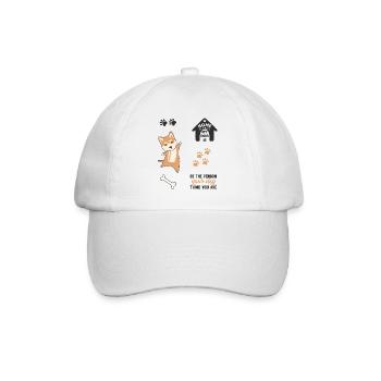 Dog cute sticker set Shiba dogs sticker pack - Baseball Cap - white/white - Front