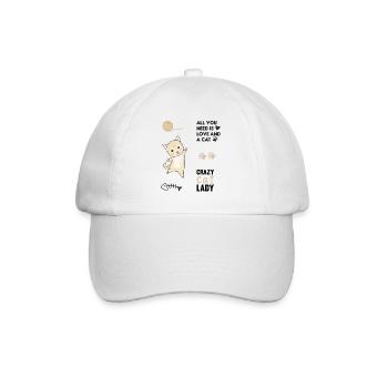 Chat mignon animaux stickerset chats Stickers chat - Casquette classique - blanc/blanc - Devant