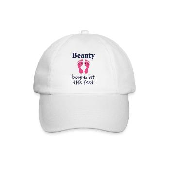 Soins des pieds pédicure podiatre nail salon cadeau - Casquette classique - blanc/blanc - Devant