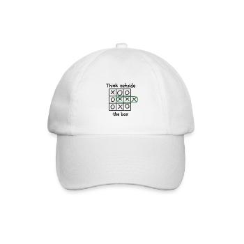 Think outside the box TIC TAC TOE - Baseball Cap - white/white - Front