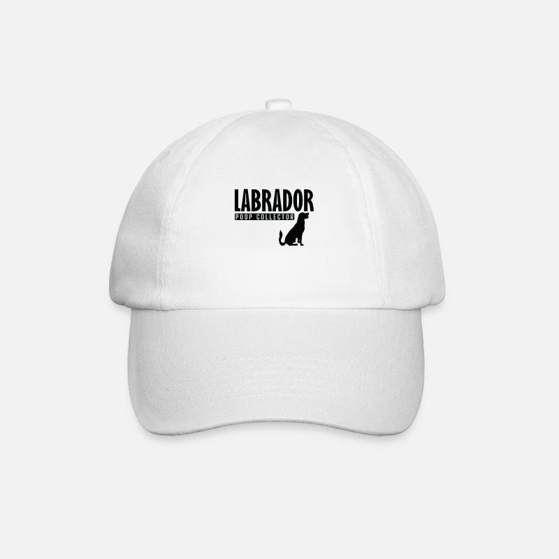 Labrador Hund Poop Collector - Baseballkappe - Weiß/Weiß