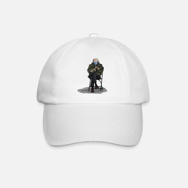 Grandpa on folding chair - Baseball Cap - white/white