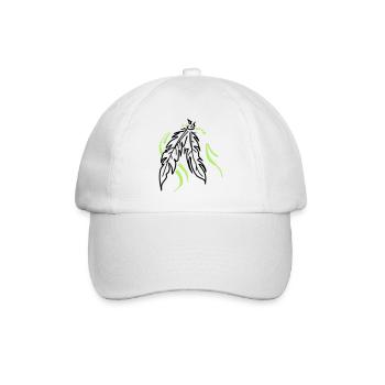 Zusammen gebunden – Spirituelle Federn - Baseballkappe - Weiß/Weiß - Vorne