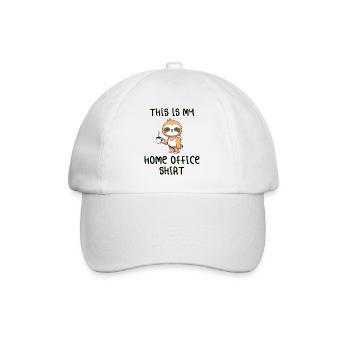 Sloth Home Office This Is My Home Office T-Shirt - Baseball Cap - white/white - Front