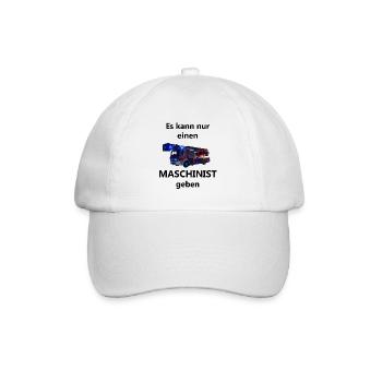 Feuerwehr Maschinist - Baseballkappe - Weiß/Weiß - Vorne