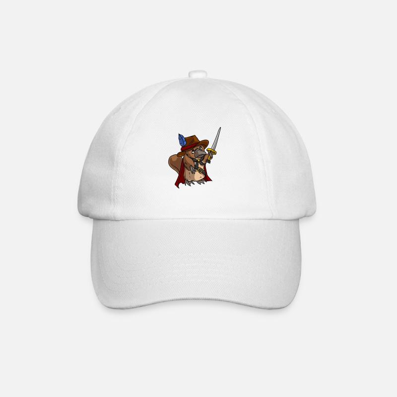 Conception mignonne de mousquetaire d’ornithorynque pour l’animal f - Casquette classique - blanc/blanc