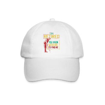 Golfer Golf in der Rente Geschenk für Golfspieler - Baseballkappe - Weiß/Weiß - Vorne
