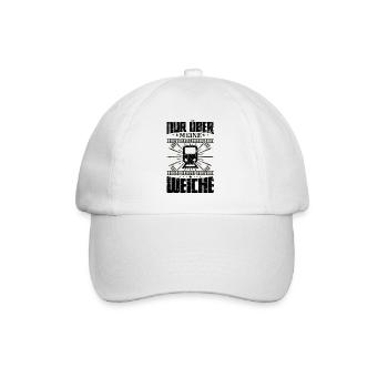 Nur über meine Weiche Eisenbahner Gleisbauer - Baseballkappe - Weiß/Weiß - Vorne