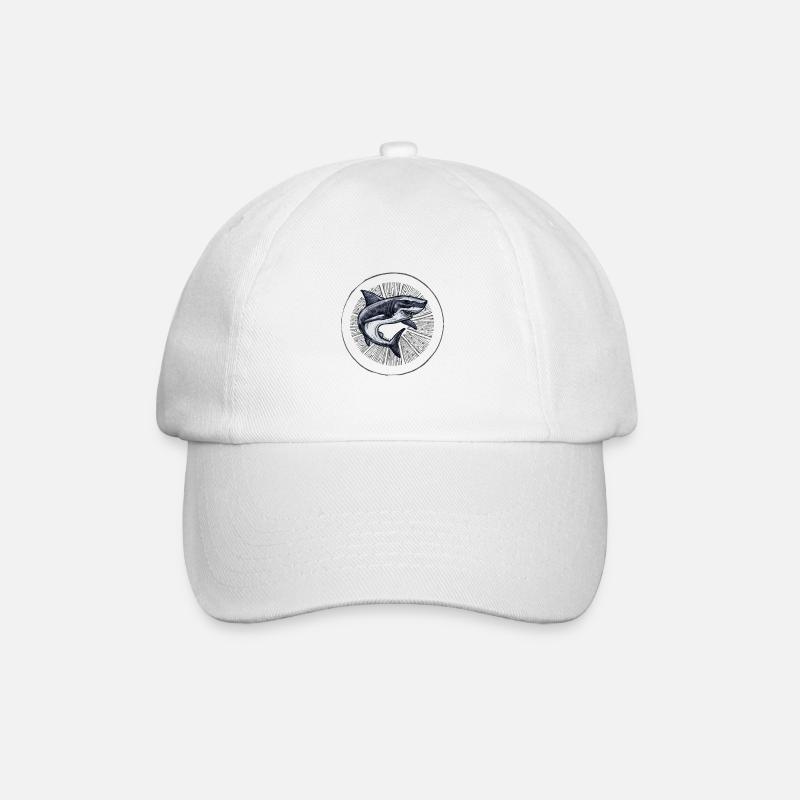 Dancing Shark - Baseballkappe - Weiß/Weiß
