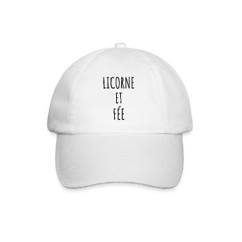 LICORNE ET FÉE idée cadeau humour - Casquette classique - blanc/blanc - Devant