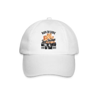 Paketzusteller Paket Paketbote Paketbotin Kurier - Baseballkappe - Weiß/Weiß - Vorne