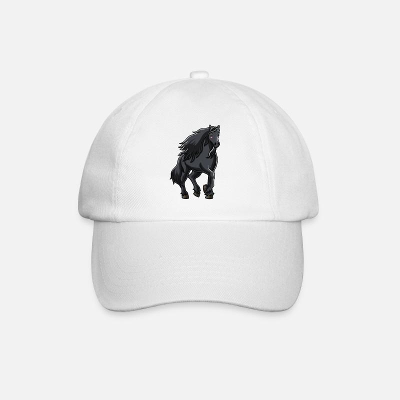 Friesenpferd amoureux de chevaux cadeau - Casquette classique - blanc/blanc