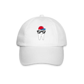 Drôle de dents dentistes cadeau - Casquette classique - blanc/blanc - Devant