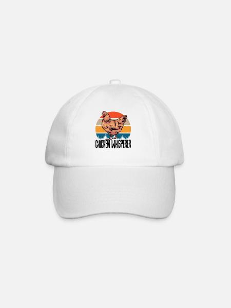 Hühner Hühnerzüchter Spruch Chicken Whisperer - Baseballkappe - Weiß/Weiß