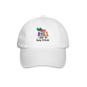 I Have No Shelf Control Book Worm - Baseball Cap - white/white - Front