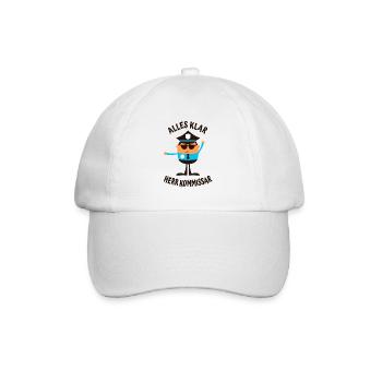 Humor Fun Kommissar lustiger Polizist - Baseballkappe - Weiß/Weiß - Vorne
