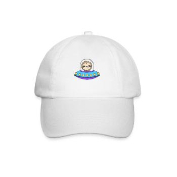 Faultier Ufo Weltraum Universum Alien Faultiere - Baseballkappe - Weiß/Weiß - Vorne