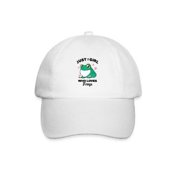 Just a Girl who Loves Frogs - Baseball Cap - white/white - Front