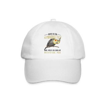 Nymphensittich - Baseballkappe - Weiß/Weiß - Vorne