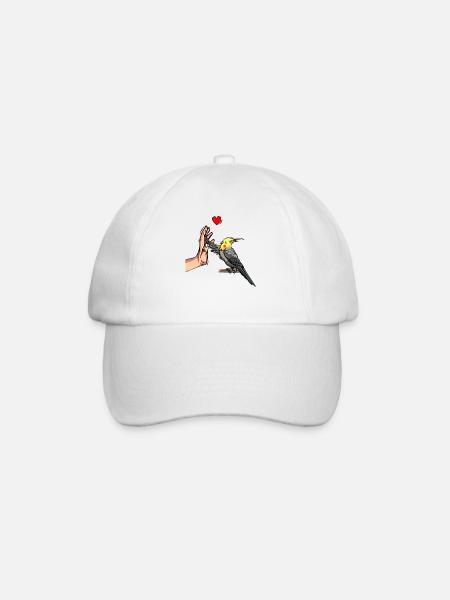 Nymphensittich amour oiseau perroquet - Casquette classique - blanc/blanc