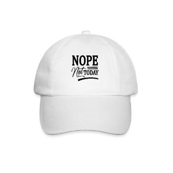 Nope. Not today - Baseball Cap - white/white - Front