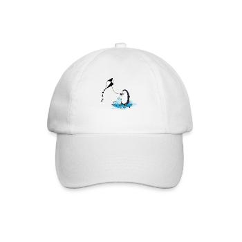 Pingouin au kite surf - Casquette classique - blanc/blanc - Devant